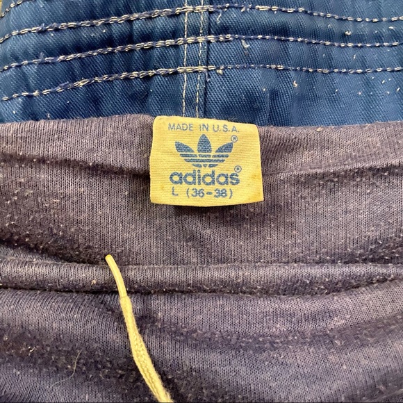 Adidas Vintage Shorts Blue Soccer Running Track 36-38 - Picture 5 of 10